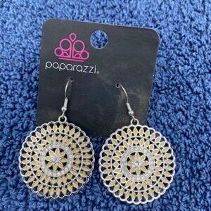 Paparazzi Pinwheel and Deal Brown Earrings
